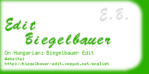 edit biegelbauer business card